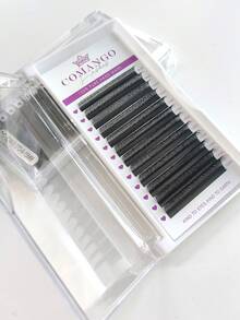 12 Rows D-Shaped Narrow Spacing 4D Lashes, 4D W-Shaped Natural Soft Fanned Out Volumizing Lash Extension - D - 查看 8