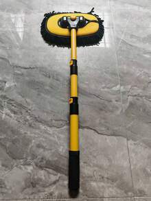 1pc 15° Angled Car Wash Brush, Soft Bristles Won't Scratch, Extendable Long Handle Car Cleaning Tool - A - View 4