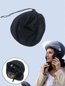 Soft Fleece-Lined Drawstring Motorcycle Helmet Storage Bag, Suitable For Full-Face And Half-Face Helmets, Dust-Proof And Scratch-Resistant, Applicable To Scooters, E-Bikes And Bicycles, Lightweight Travel Organizer Bag - Storage Bag - View 9