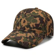 Retro Camouflage Cargo Style Style Baseball Cap, Unisex Versatile Outdoor Sun Protection Hat, American Fashion - A - View 10