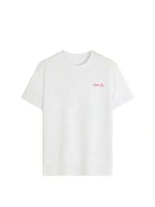 This Colorful Crew-Neck Shirt, Adorned With Floral And Lettering Prints, Is A And Versatile Option For Women. The Graphic Shirt Is Available In White And Other Colors, Ideal For Vacations. Casual - White 6 - View 3