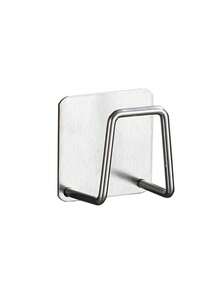 1/2pcs Stainless Steel No Drilling Sink Sponge Holder - Self-Adhesive Kitchen Draining Rack With Drainage Net, Suitable For Sponge, Brush, Dishwashing Liquid, 2025 Christmas Gift - View 12