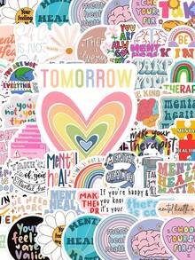 50PCS Mental Health Stickers, Positive Affirmation Waterproof Vinyl Decals With Inspirational Self-Care Designs For Water Bottles, Laptops, Journals & Scrapbooks, Motivational Stickers For Adults & Mental Health Advocates, Perfect For Personalizing Daily Items, Crafts And DIY Projects Scrapbook Supplies Scrapbooking - 1 Set - View 11
