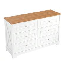 Modern Sideboard With Six Drawers, Minimalist Design, Ideal For Living Room, Dining Room Or Hallway. Dimensions: 120 X 40 X 76 Cm. - White - View 11