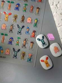 1 Sheet Japanese And Korean Style Cartoon Cute Forest Bell Family Nail Stickers DIY Stationery Diary Planner Stickers Scrapbook Notebook Decorative Stickers Gift - Multicolor - View 6