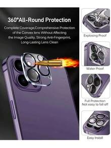 Shockproof Tempered Mobile Phone Screen Protector 4-In-1 Set Tempered Glass Screen Protector For IPhone 14 Pro Max, Includes 3 Screen Protectors And 3 Camera Lens Protectors, Compatible With IPhone 17 Pro Max/17 Pro/17/17 Air/16 Pro Max/16/16 Plus/15 Pro Max/15/14/13/12/11, Scratch-Resistant, High-Definition, Fits Perfectly With Phone Cases Mother's Day Gift - Clear - View 7