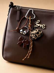 Yogodlns Fashionable Heart Leather Rope Keychain Cherry Bow Y2K Bag Pendant Ornaments Mobile Phone Lanyard Gifts Bag Accessories ﻿Fashionable Heart Leather Rope Keychain Bow Y2K Bag Pendant Ornaments Mobile Phone Lanyard Gifts Bag Accessories ﻿ - Multicolor - View 7