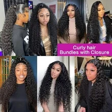 Uveous 100% Unprocessed Virgin Brazilian Human Hair Brazilian 22 20 18 Inch Deep Wave 3 Bundles Hair Extensions Grade 12A Remy Human Hair Bundles Natural Black Color - Sóng sâu - Xem 4