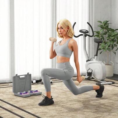 Dumbbell Set, 4 Pairs Of Dumbbells From 0.5 Kg To 10 Kg With Case, Cast Iron Dumbbells, Hexagonal Shape