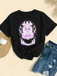 Women T-Shirts - Black - View 2