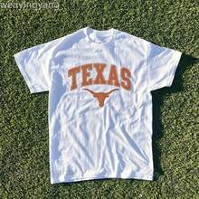 Summer New Printed Short Sleeve Tops, Vintage Gators Shirt, Texas Team Shirt,Sports Teams Collection,Team Pattern Series Tops,Gift For Fans-Unisex-L91 - 白色3 - 查看 1
