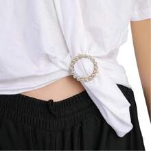 10pcs Multi-Purpose Rhinestone Scarf Rings, Daily Wear And Gift Clothing Clips - Multicolor - View 7
