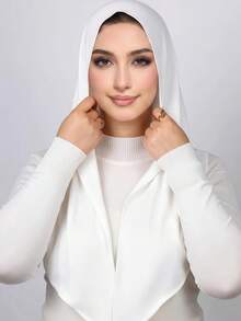 1pc Instant Triangle Hijab, All-In-One Tie-Up Design, Quick Wrap Without Slipping, No Undercap Or Folding Required, Suitable For Daily Wear, Prayer, And Outings - Triangular Hijab - View 9