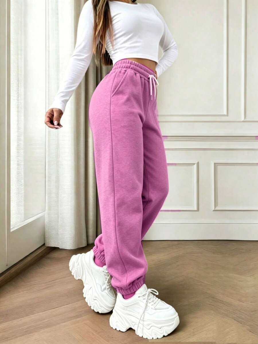 Pantalones casuales con múltiples bolsillos y botones, elegantes y lindos, de peso ligero, en estilo Y2K. Adecuados para volver al colegio, graduación, clubes, fiestas de cumpleaños, Halloween, Año Nuevo, Acción de Gracias, conciertos, gimnasios, playas, vacaciones, negocios, uso diario en el aeropuerto, estilo callejero, Día del Maestro, primavera, verano, otoño e invierno. - Rosa vieja - Ver 1