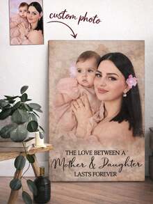 2D Custom Sketch Canvas Art, Can Include Deceased Loved Ones' Images, Add Personalized Figures, Ideal Gift And Memorial For Parents, Suitable For New Year, Available In Black & White, 2D Flat - Multicolor - View 3