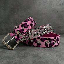 1pc Women's Punk Style Rivet Decor Adjustable Waist Belt, Gothic Y2K Streetwear - Multicolor - View 10