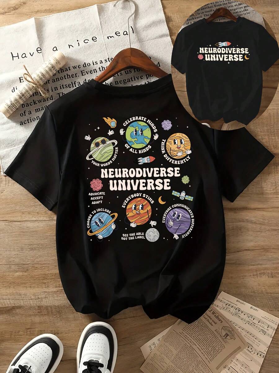Plus Size T-Shirts - Black - View 1