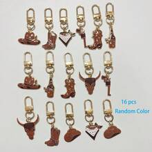 5/8/16/32pcs Vintage Western Style Key Chains - With Bull Skull, Cowboy Boot, Cowboy Hat Pendants, Suitable For Daily Use And Gift Giving Gifts For Mother, Father, Graduation, And Teacher - Multicolor - View 19