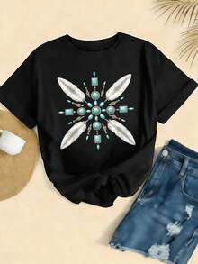 Women T-Shirts - Black - View 2