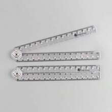1pc Creative Acrylic Transparent Folding Ruler - Minimalist Scaled Plastic Ruler Drawing Tool - Convenient Drawing Tool For Students Back To School - Multicolor - View 7