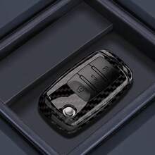 Ốp chìa khóa xe hơi bằng sợi carbon ABS cho VW Polo Tiguan Passat Golf 7 Jetta Kodiaq Superb Octavia Seat - A - Xem 8
