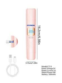 HYUNDAI Máy cạo râu điện 2 trong 1 dành cho nữ, đầu kép tỉa lông vùng bikini chống nước IPX7, sử dụng được cả khi ướt và khô, tẩy lông toàn thân và lông mặt cho vùng bikini, nách, chân, tay và mặt. - Hồng - Xem 8