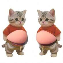 Pegatinas suaves 3D para la barriga, pegatinas de animales lindos como conejo, zorro, gatito, pegatinas suaves de burbujas para apretar, pegatinas antiestrés, pegatinas de masilla para aliviar el estrés, pegatinas decorativas DIY para botellas de agua, refrigeradores, fundas de teléfono, cuadernos, scrapbooking, regalos - Multicolor - Ver 3