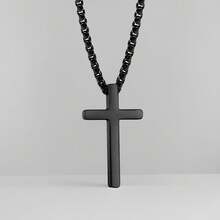 1 chiếc dây chuyền thánh giá bằng thép không gỉ dành cho nam, khắc câu Kinh Thánh Joshua 1:9, mặt dây chuyền bảo vệ đức tin, món quà thời trang và đa năng. - Luôn luôn ghi nhớ - Xem 4