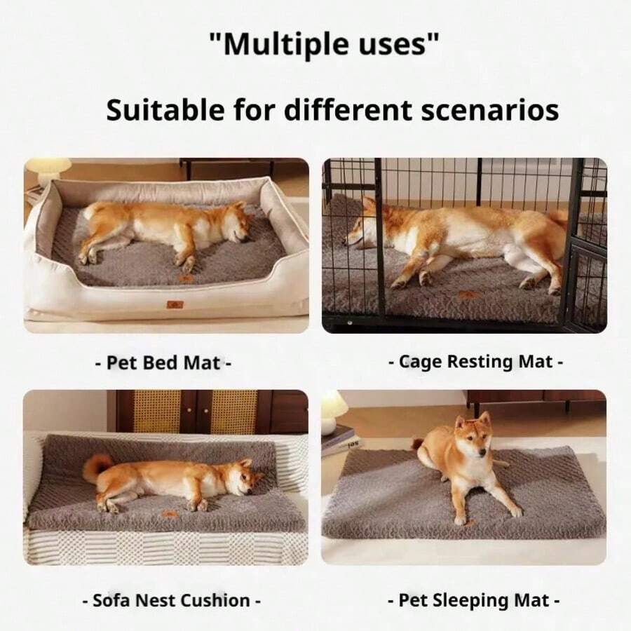 1pc Pet Pad, Dog/Cat Mat, Removable And Washable, Suitable For All Seasons, Comfortable Non-Slip Mat For Small/Medium/Large Dogs And Cats - Pink - View 1