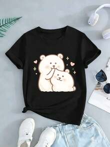 Women T-Shirts - Black - View 2