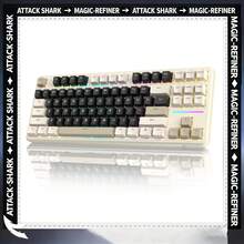 Teclado mecánico ATTACK SHARK X87 | Diseño TKL de 87 teclas | Estructura de junta de goma | Amortiguación de sonido de 5 capas | Cojín de silicona | Conexión Tri-Mode | Multi-dispositivo | Interruptores reemplazables | Interruptores de fresa pre-lubricados | Retroiluminación RGB | Teclas PBT | Programable | Teclado para oficina y juegos - Ver 1