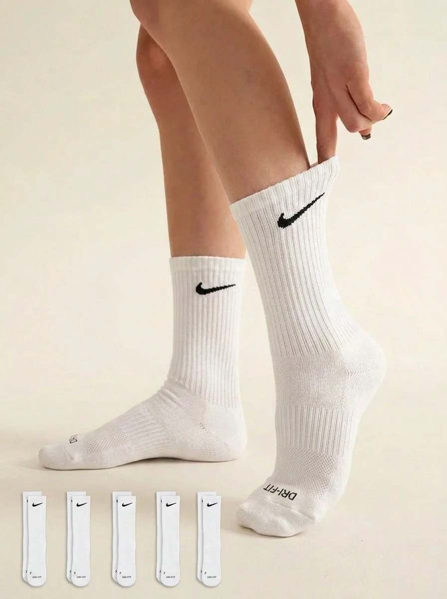 Bộ 6 Nike Dri Fit Chiều Cao Trung Bình - Trắng - Xem 1