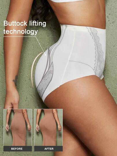 1 Piece Of Women's Waist Shaping And Tummy Shaping Briefs Printed Hip Lifting Pants Women's Body Shaping Bottoms