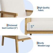 Chair Pads - Lambswool White 1953-1 Wooden Frame 006 - View 7