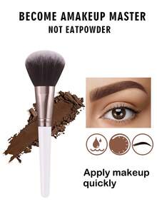 49 PIEZAS Juego de herramientas de maquillaje profesional completo con 25 pinceles de maquillaje suaves, bolsa de cosméticos con cremallera impermeable, esponjas de maquillaje, polvos triangulares, polvos de cojín de aire, recipiente de limpieza facial, correa limpiadora de pinceles, diadema, kit de belleza completo para mujeres y niñas para maquillaje diario - Multicolor - Ver 4