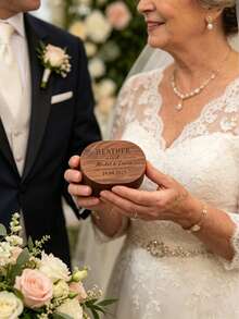 Boîte à bagues personnalisée 2 compartiments/ Boîte à bagues de fiançailles personnalisée/ Boîte à bagues en bois gravée/ Cadeau d'anniversaire pour couple/ Cadeau de porteur d'alliances de mariage - Multicolore - Voir 4