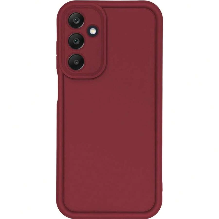 适用于三星 Galaxy A17 A07 A56 A26 A36 A16 A06 A05 A15 A25 A35 A55 A04 A12 A13 A14 A50 A52 A54 S26 Ultra S25 FE S24 S23 S22 S21 S20 Plus 的软 TPU 手机保护壳，防摔防震，纯色硅胶手机壳 - 酒紅色 - 查看 1