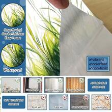 Watercolor Green Grass And Reed Baseboard Wall Stickers, Removable Self-Adhesive Waterproof PVC Decals, Suitable For Living Rooms, Bedrooms, And Farmhouse-Style Home Decor. - Wall Stickers - View 7
