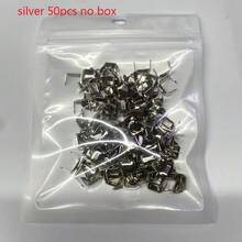 50pcs Belt Loop Prong Rivets,Metal 2-Prong Connecting Studs For Leather Belts, Bag Straps, DIY Craft Repair Accessories, Multi-Color Options - Photo Color - View 9
