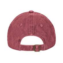 Maryland Terrapins Logo 1996 Men Women Washed Distressed Twill Cotton Baseball Cap Vintage Adjustable Dad Hat - 紅色 - 查看 4
