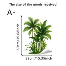 1/3pcs Tropical Palm Tree Banana Leaf Wall Stickers Waterproof Peel And Stick Large Plant Decals For Living Room Bedroom Bathroom Mirror & Baseboard Home Decor Botanical Mural Art PVC - Tropical Plant Wall Stickers - View 10