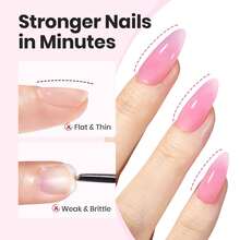 Beetles Builder Gel Low Heat Clear Gel Builder For Natural Nails Building Apex & Strengthener Extension With Detachable Liner Nail Brush For Beginner DIY Salon At Home,UV&LED Lamp Needed - 玫瑰粉 - 查看 3