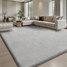 Treeboy Extra Large Rugs Short Pile Soft Fluffy Anti-Slip Mat Living Room Bedroom Carpet For Coffee Table, Carpet With Ins Style, Children's Bedroom, Bedside Carpet - Light Grey - View 12