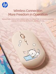 惠普无线静音鼠标，快速发货，电脑鼠标，游戏鼠标 - 符合人体工学的右手设计，可靠的 2.4GHz 连接 - 适用于台式机和笔记本电脑 - 查看 14