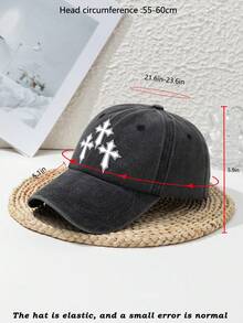 1pc Women's Leopard Print Heart Graphic Outdoor Sports Washed Vintage Stylish Beach Travel Adjustable Soft Top No-Support Baseball Cap, Suitable For Daily Wear - Multicolor - View 11