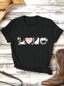 Women T-Shirts - Black - View 2