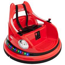 Coche de choque eléctrico de 12V para niños - Juguete montable con giro de 360°, 2 velocidades, control remoto para padres, música y luces LED, coche de choque  para edades de 1 a 5 años - Rojo - Rojo - Ver 6