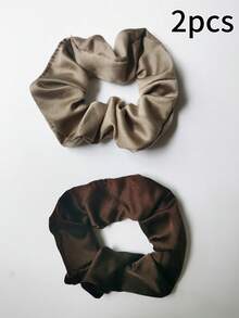 24/12/10pcs Set Women Solid Color Satin Silk Hair Scrunchies, Soft Satin Elastic Hair Ties, Non-Damaging, Suitable For High Ponytail And Daily Wear Hair Ties Beauty Home Hair Accessories Hair Rubber Bands - Multicolor - View 14