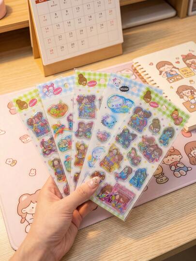 These Adorable 3D Cartoon Stickers Are Perfect For Children. Made Of Sponge And PVC, They Are Part Of A DIY Decoration Kit. There Are Four Different Designs, Which Are Great For Sticker Books, Cartoon Characters, Water Bottles, DIY Decorations, Cartoon-Themed Phone Cases, And More.