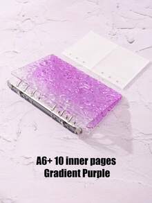 A5/A7/A8 Size, Wavy Pattern, Transparent, Removable Embossed Crystal Sticker Notebook, Inner Pages With Removable Sticker Notebook, Transparent Card Storage Box, Made Of Durable Acrylic Material Binder, Suitable For Notebook Covers, Planners, Card Storage, Sticker Books, Photo Albums And Other Stationery - Rectangle - View 19